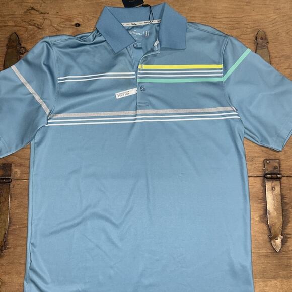 Mens Walter Hagan Blue Polo w/Stripes Size Small - Picture 2 of 7